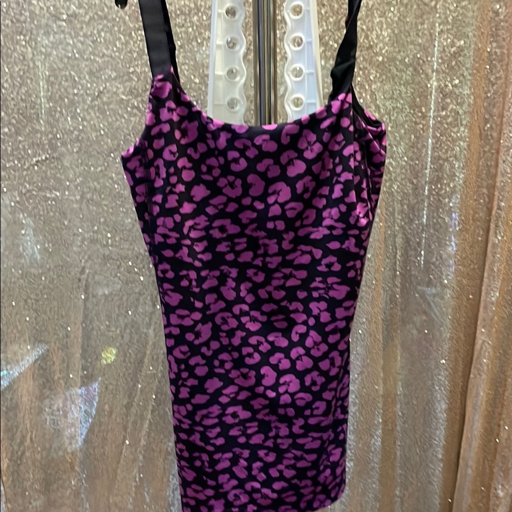 LULULEMON Black & Purple Leopard Print Tank